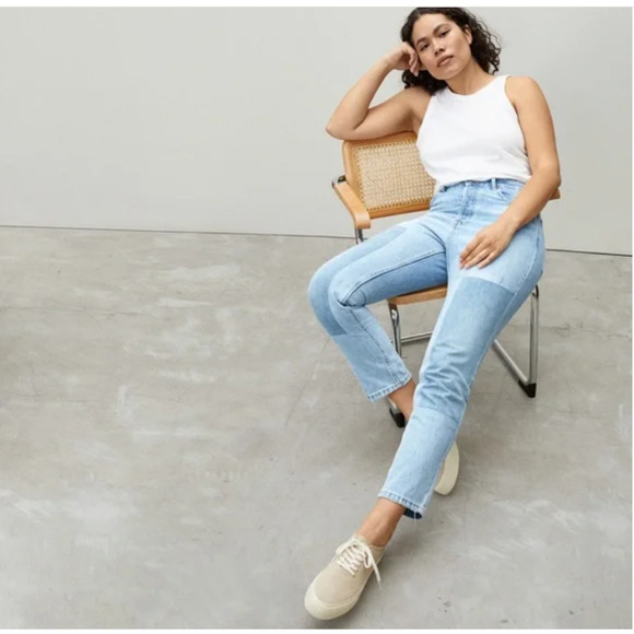 Everlane Denim - NEW Everlane The 90s Cheeky High Waist Jeans Patchwork Size 26 Crop